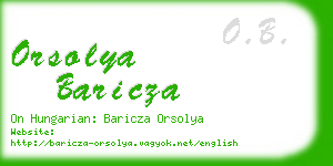 orsolya baricza business card